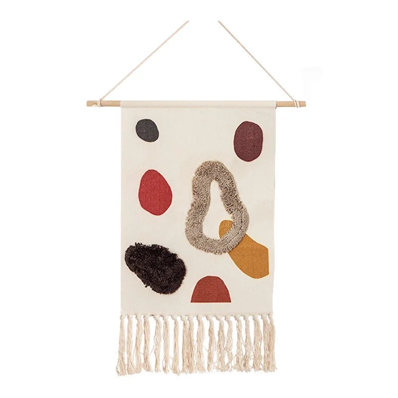 Abstract macrame wall tapestry