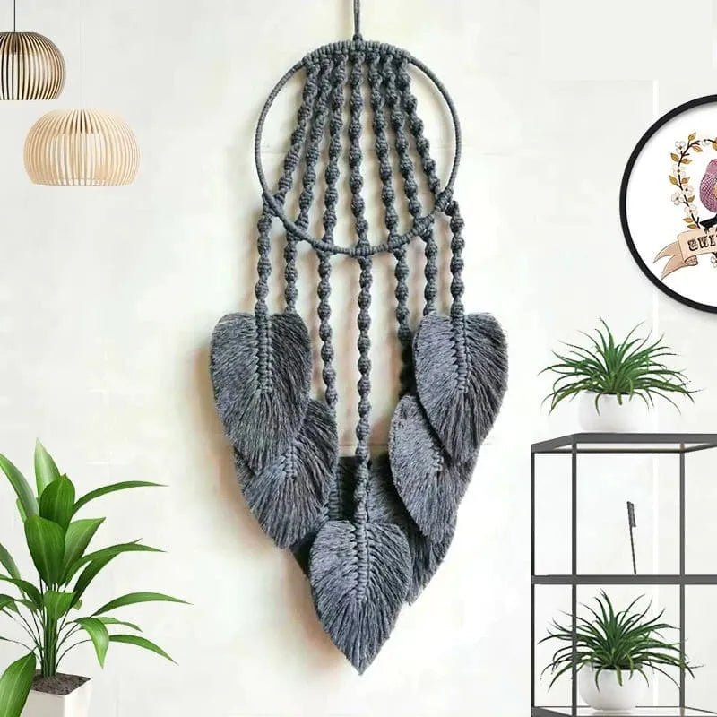 Black macrame dream catcher