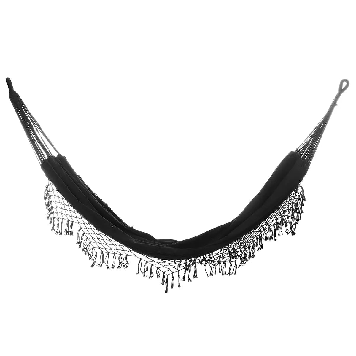 Black macrame hammock