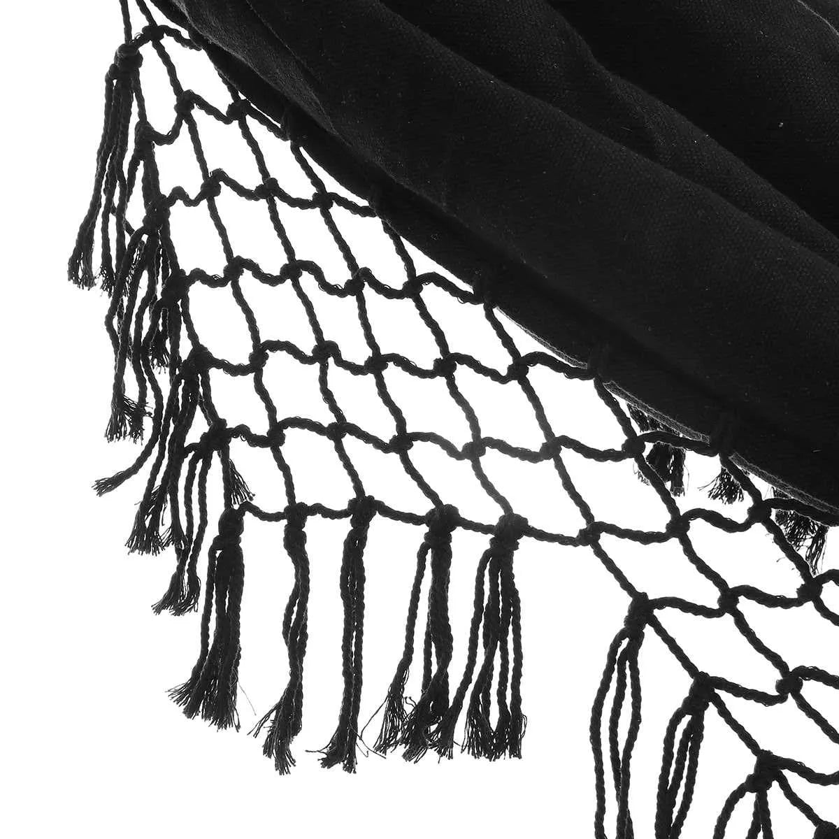 Black macrame hammock