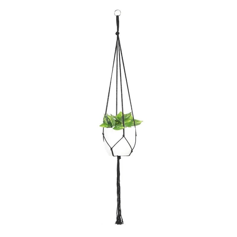 Black macrame plant hanger