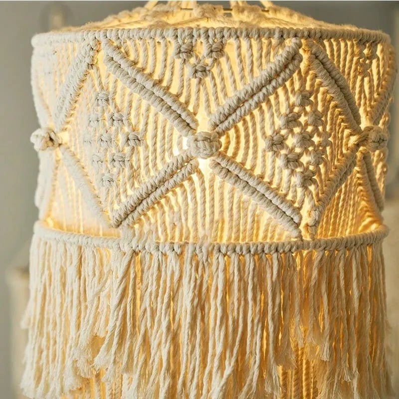 Bohemian macrame chandelier