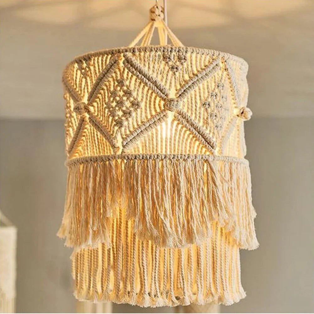 Bohemian macrame chandelier