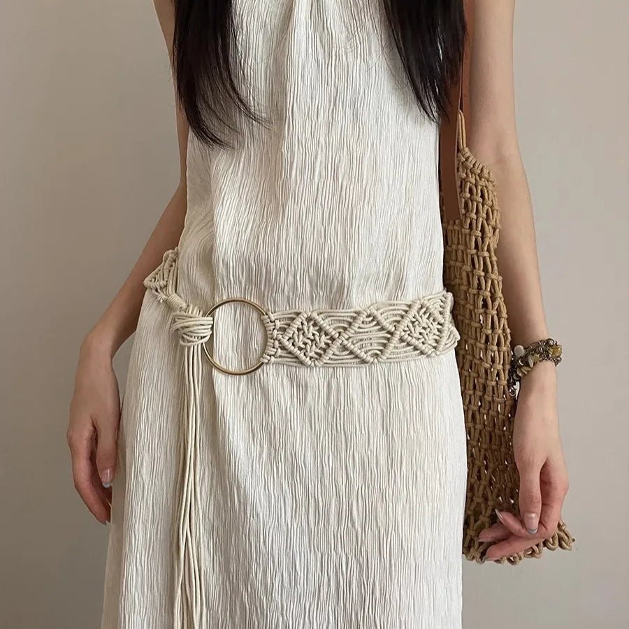 Boho macrame belt