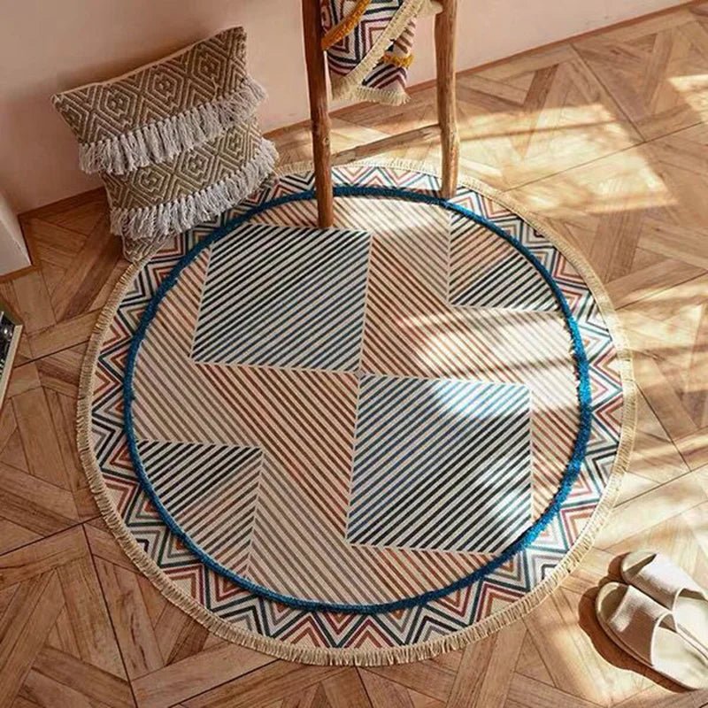 Circle macrame rug