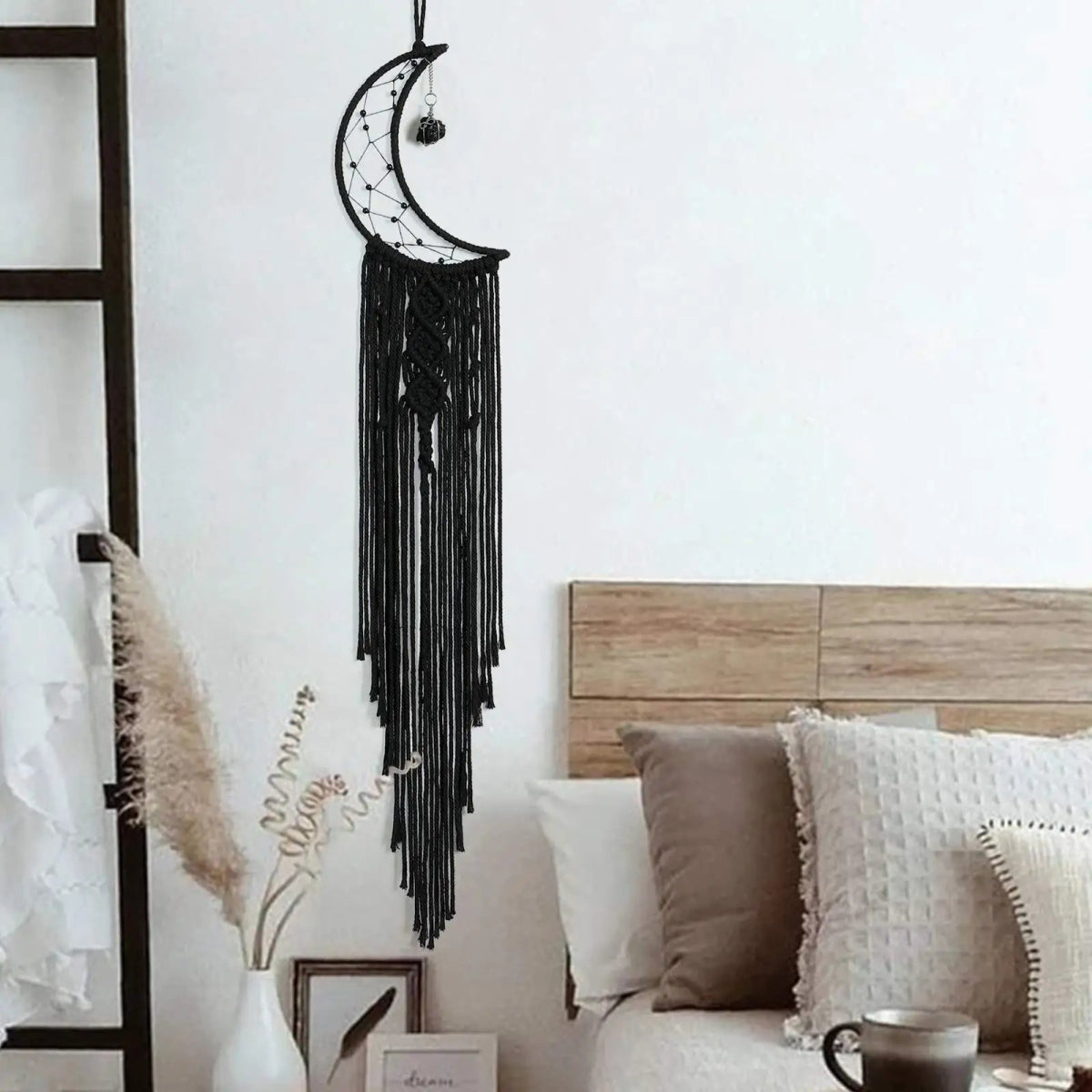 Dark macrame dream catcher