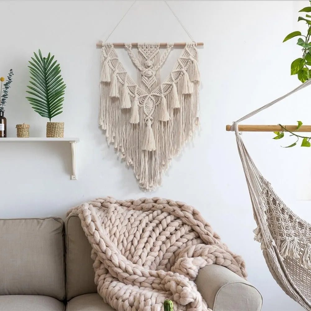 Giant macrame wall hanging