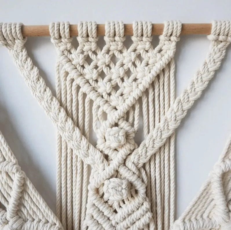 Giant macrame wall hanging