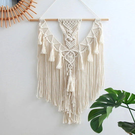 Giant macrame wall hanging