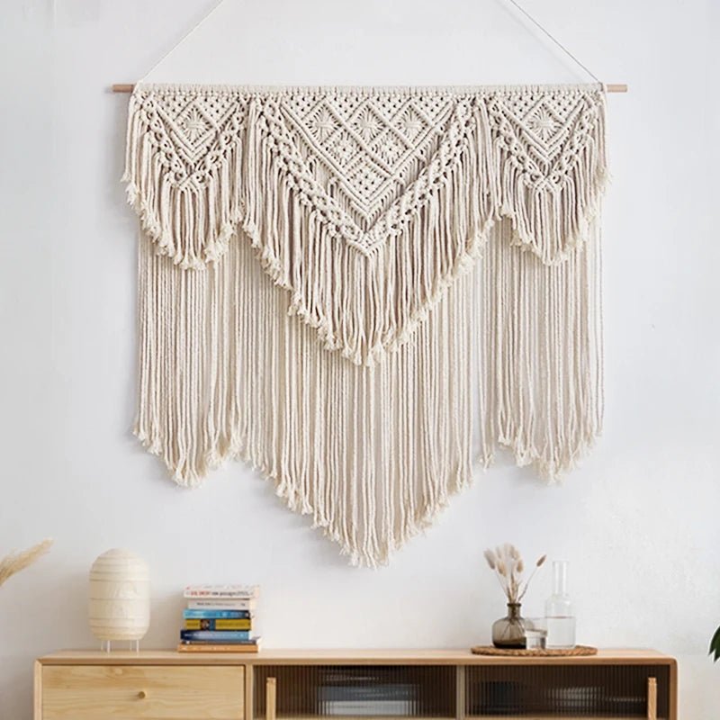 Imposing macrame wall hanging