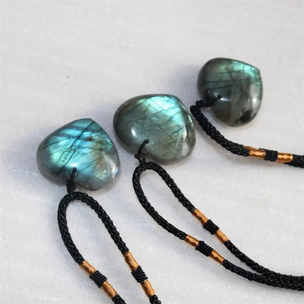 Labradorite macrame necklace