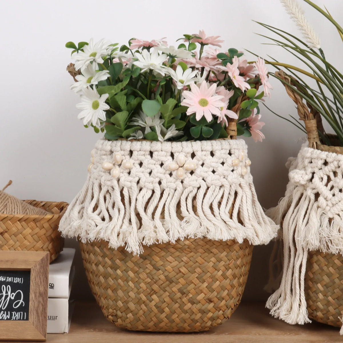 Macrame basket