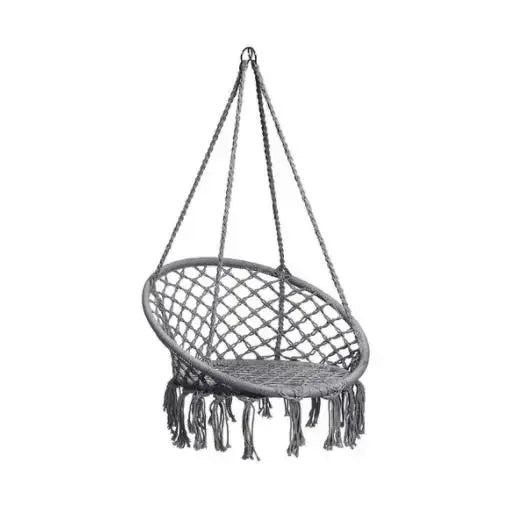 Macrame black hanging chair