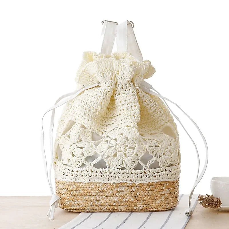 Macrame bucket bag