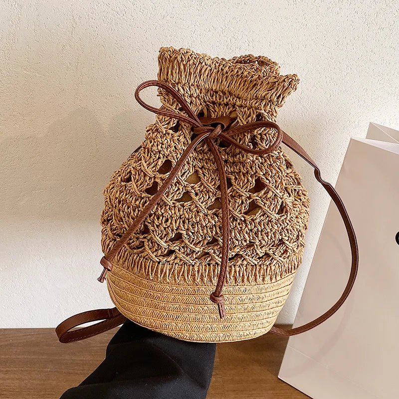 Macrame bucket bag