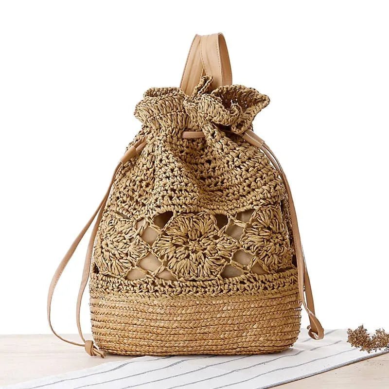 Macrame bucket bag