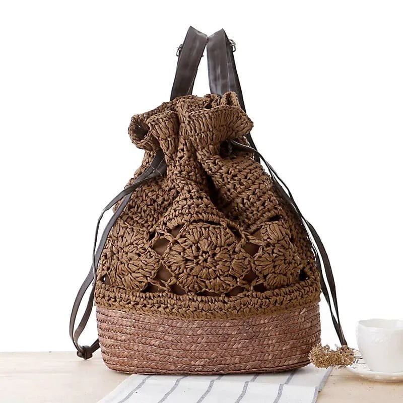 Macrame bucket bag