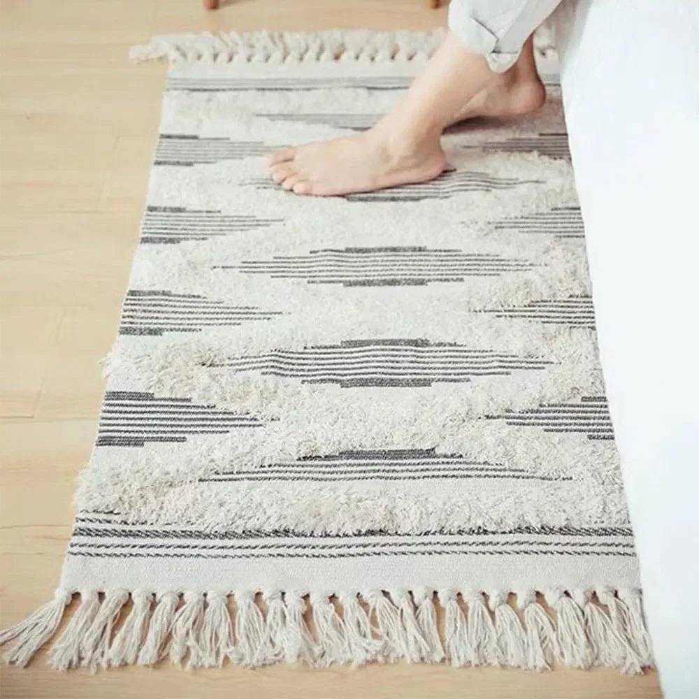 Macrame cotton rug