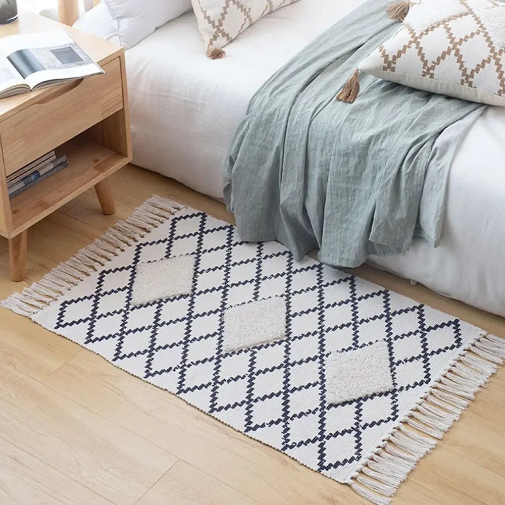 Macrame cotton rug