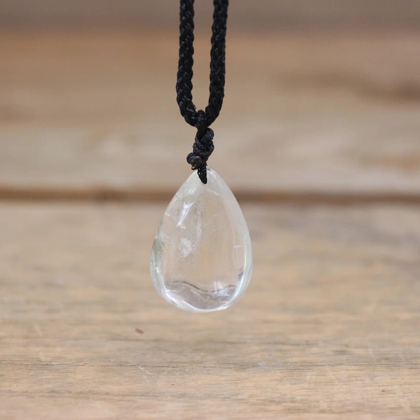 Macrame crystal necklace