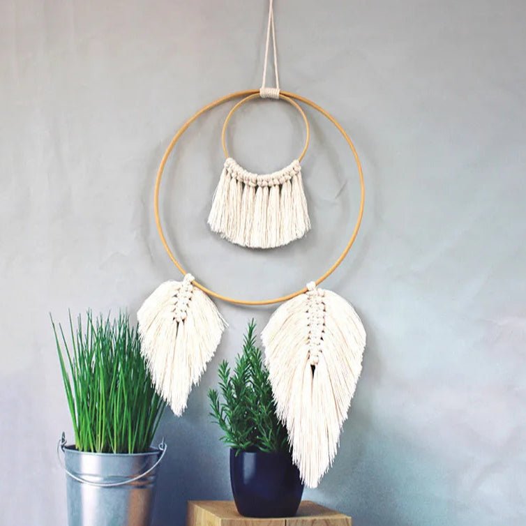 Macrame dream catcher bedroom decor