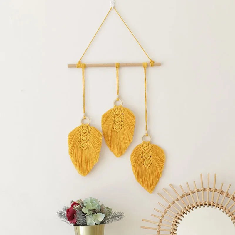 Macrame feather decoration