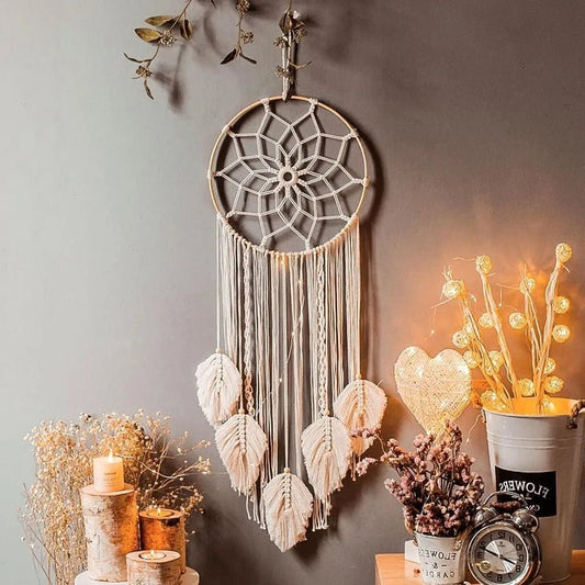 Macrame feather dream catcher