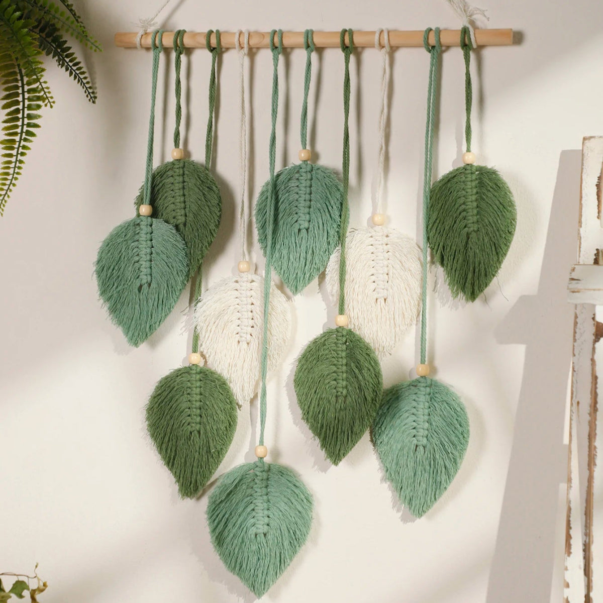 Macrame feather wall decoration