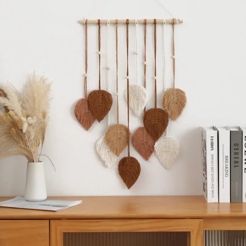 Macrame feather wall decoration