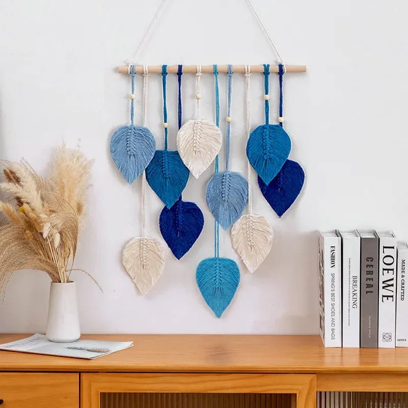 Macrame feather wall decoration