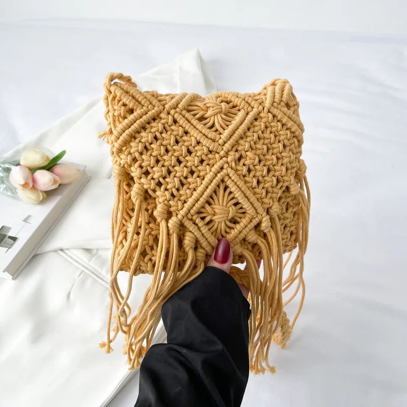 Macrame fringe bag