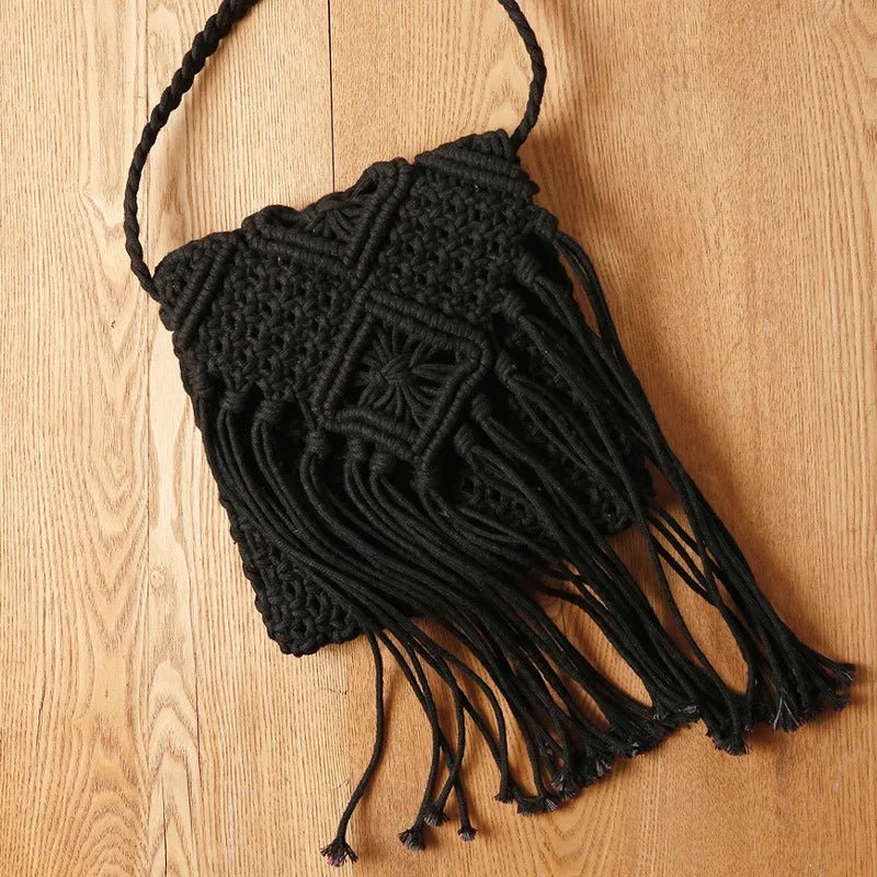 Macrame fringe bag