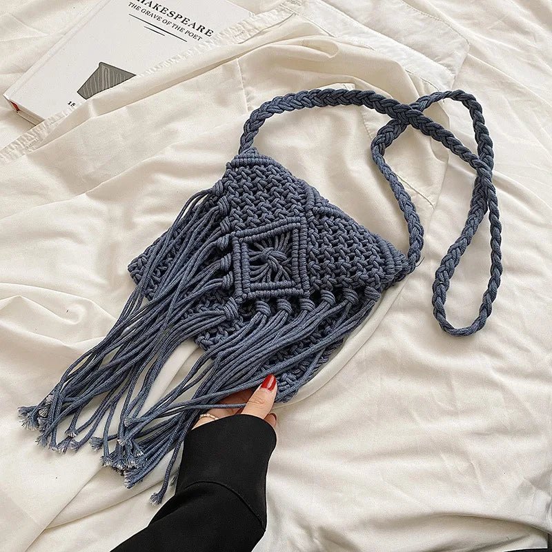 Macrame fringe bag