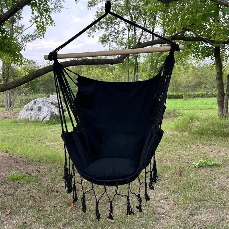 Macrame hammock chair