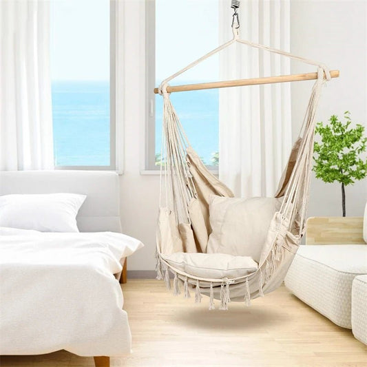 Macrame hammock chair