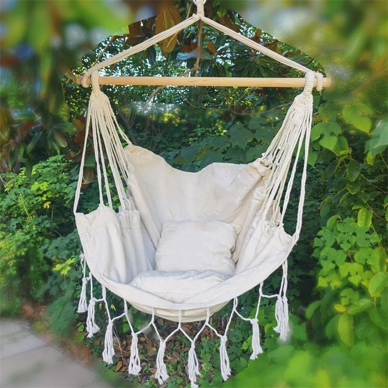 Macrame hammock chair