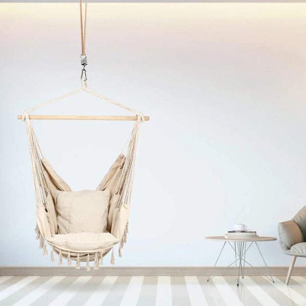 Macrame hammock chair