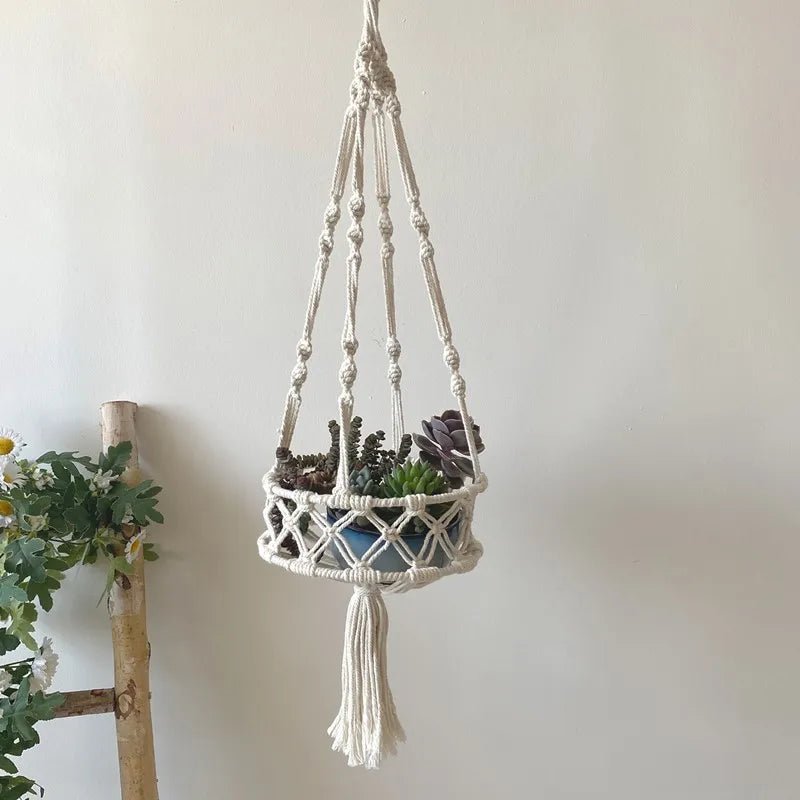 Macrame hanging basket