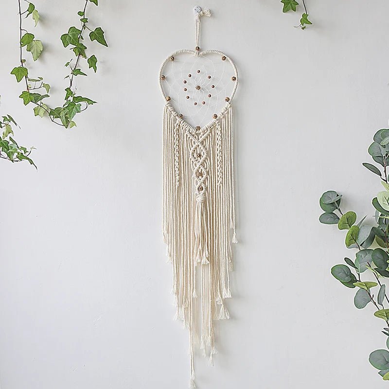 Macrame heart dream catcher