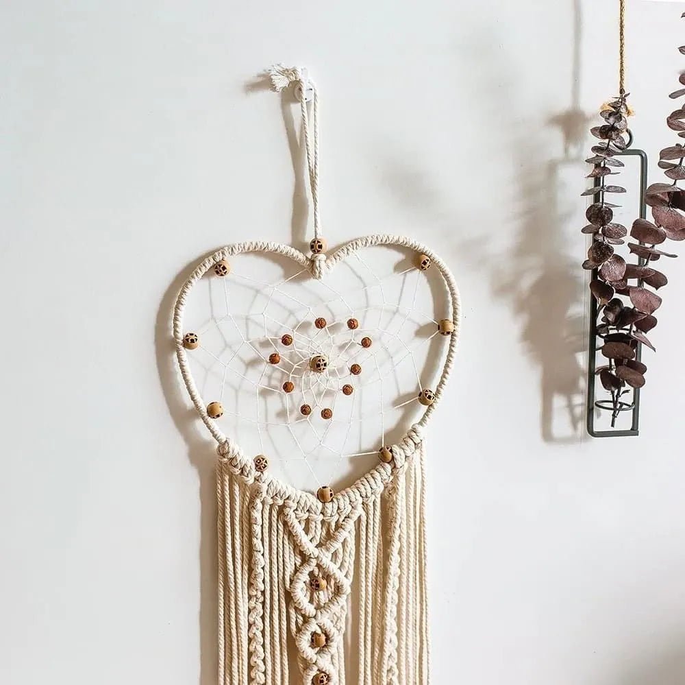 Macrame heart dream catcher