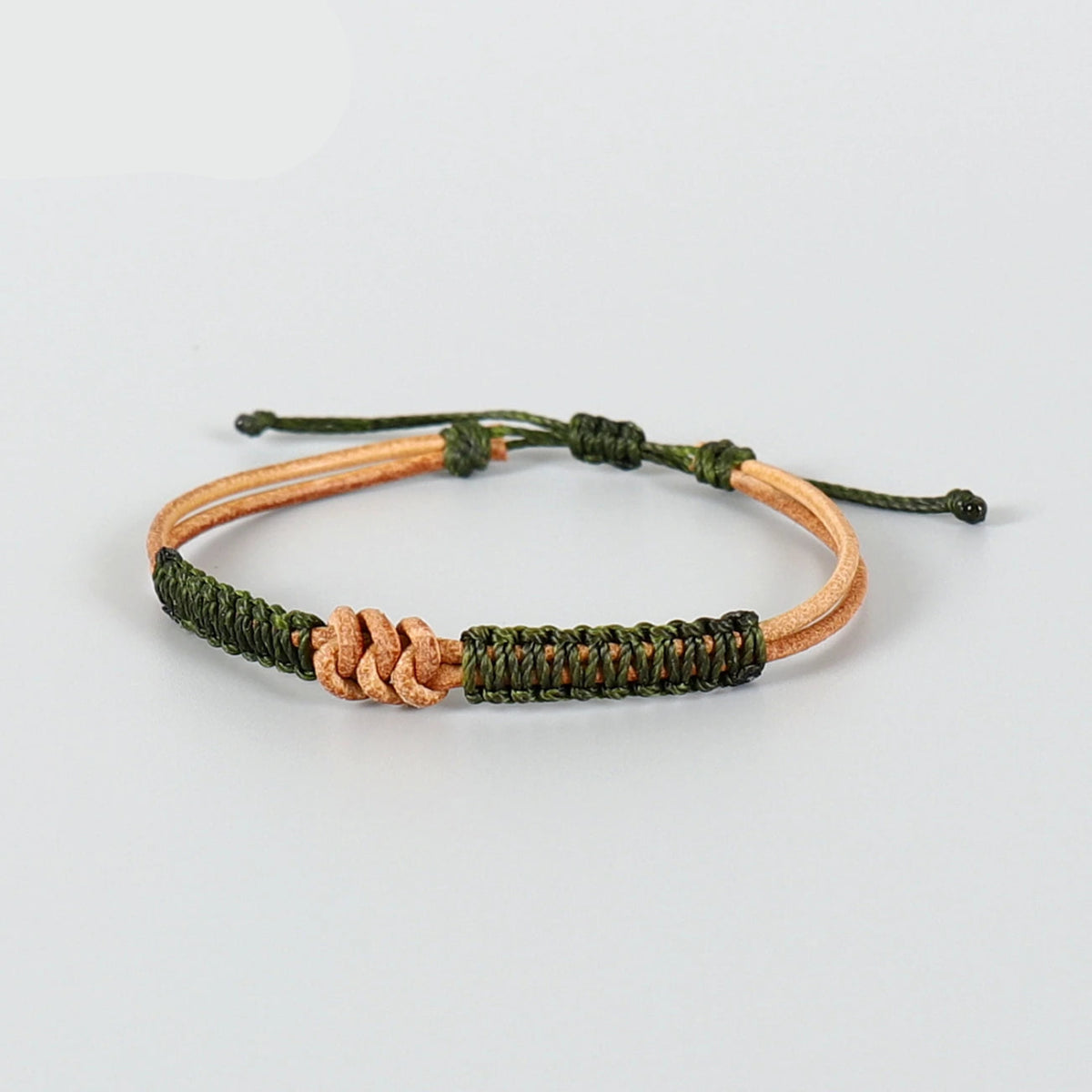 Macrame leather bracelet