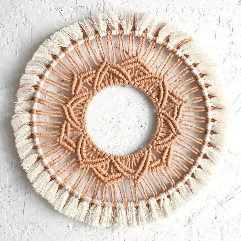 Macrame mandala mirror