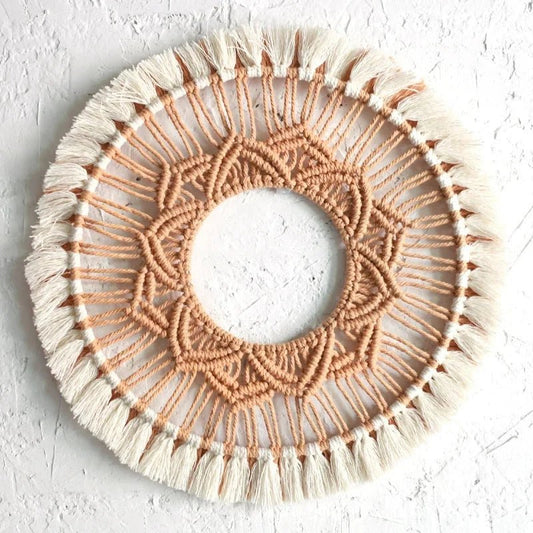 Macrame mandala mirror