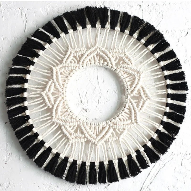 Macrame mandala mirror