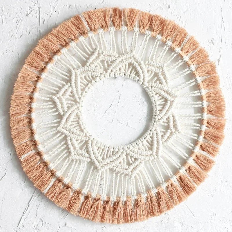 Macrame mandala mirror