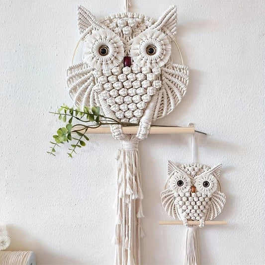 Macrame owl dream catcher