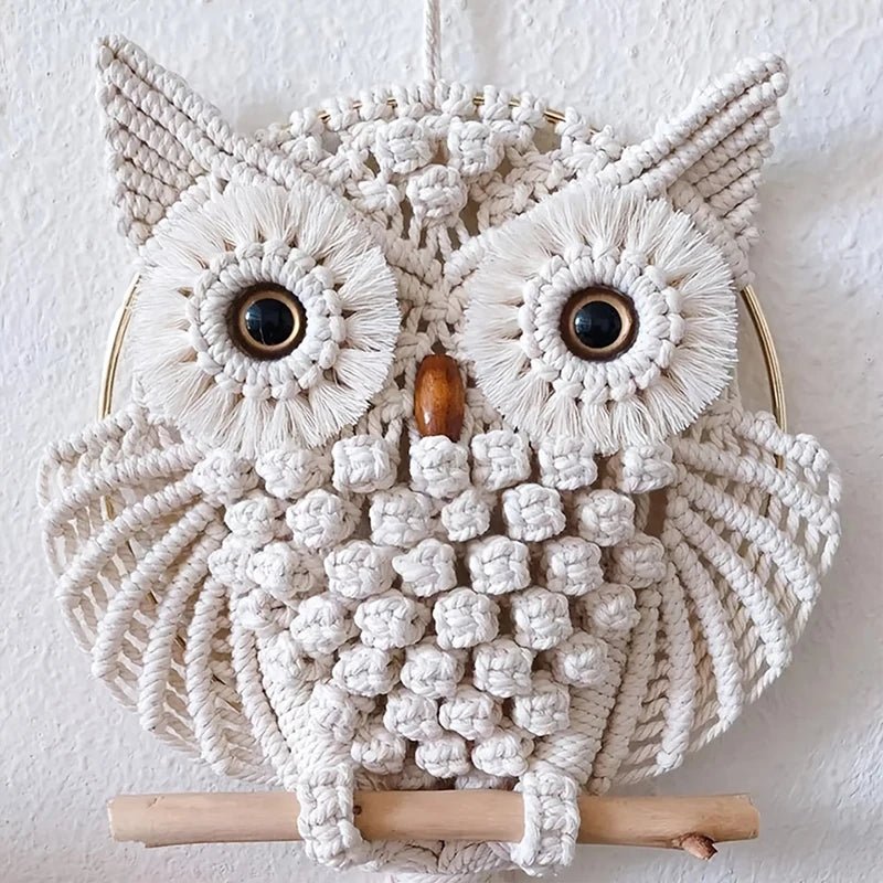 Macrame owl dream catcher