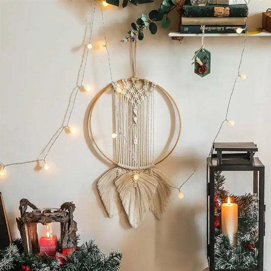 Macrame ring dream catcher