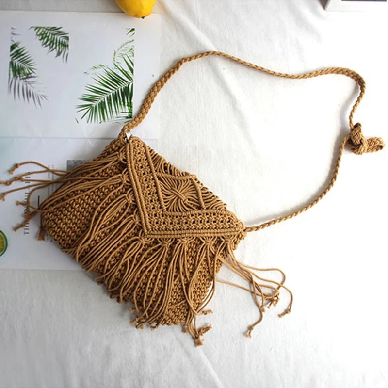 Macrame shoulder bag