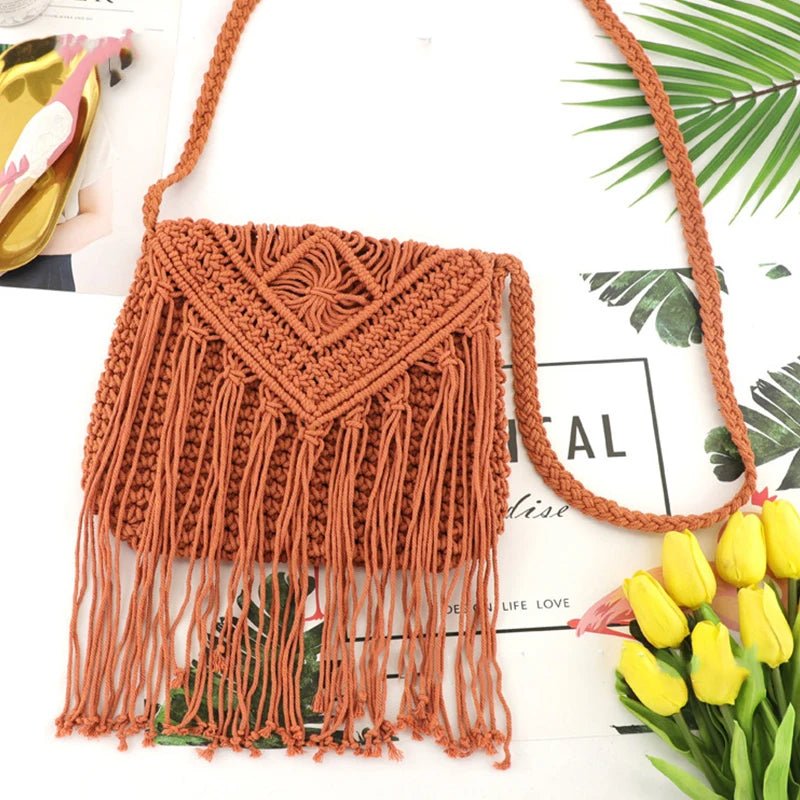 Macrame shoulder bag